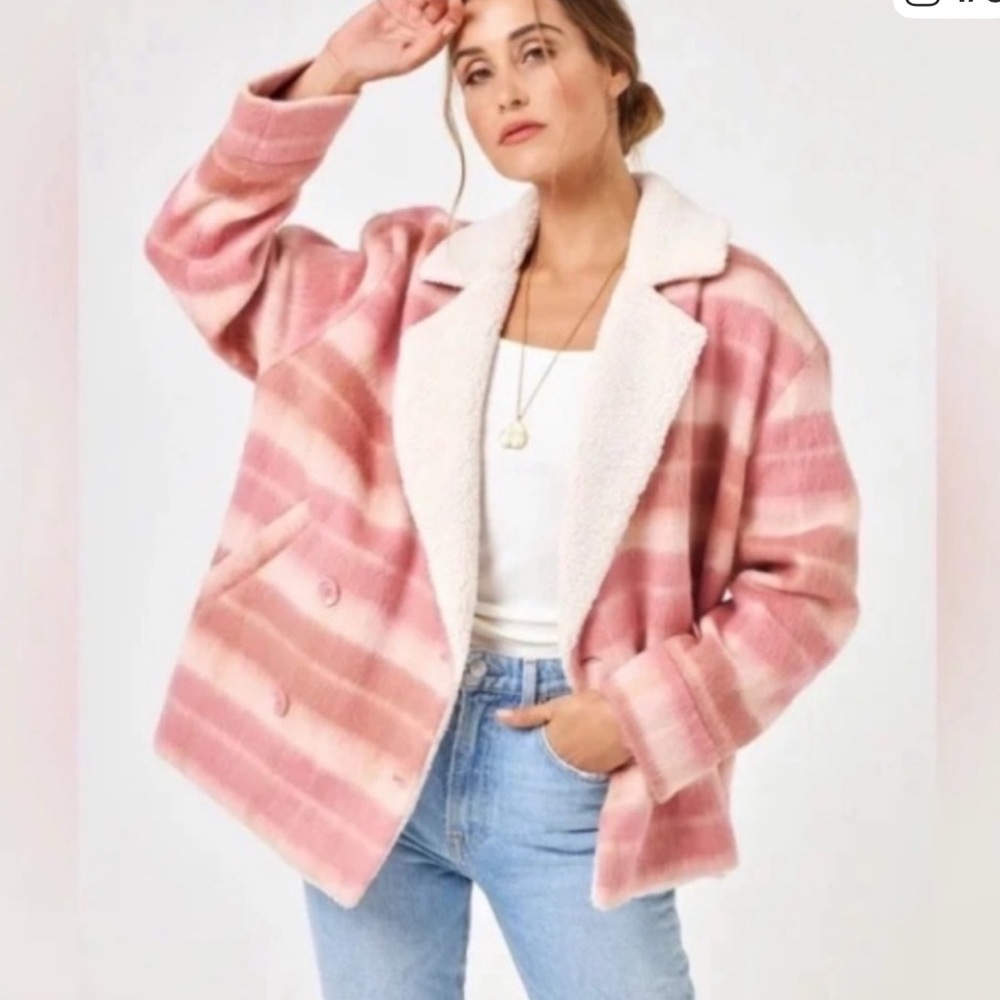 L*Space fleece/sherpa jacket size medium